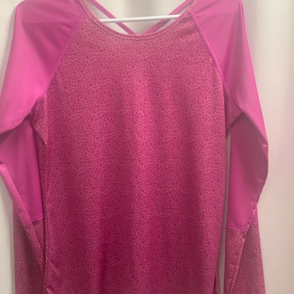 Vibrant Pink Leopard Long Sleeve Women's Top - Picture 1 of 4